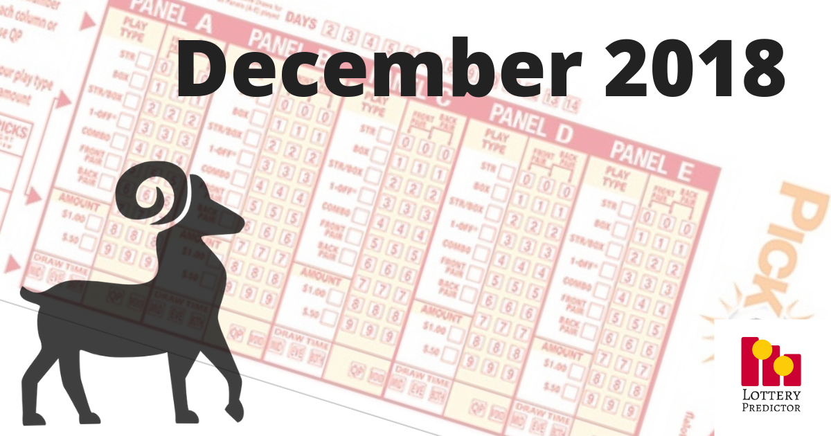 Astrological Lucky Pick 3 and Pick 4 Numbers For December 2018
