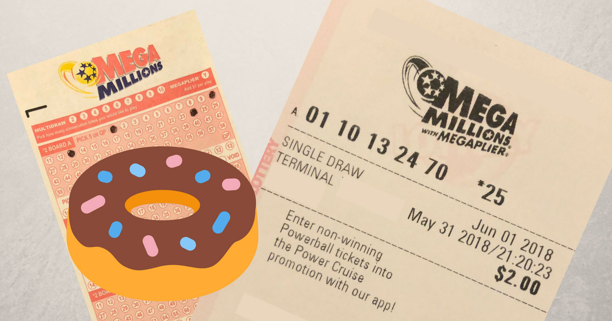 MegaMillions Lottery Draw Numbers for National Doughnut Day