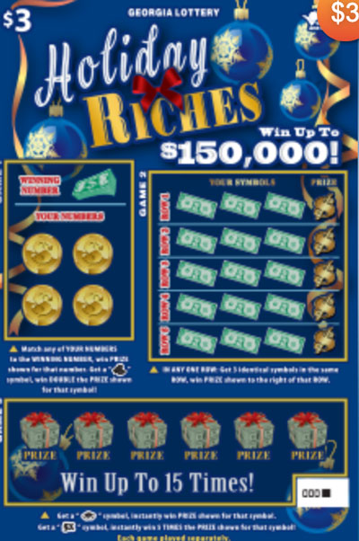 Georgia Holiday Riches Scratch Off