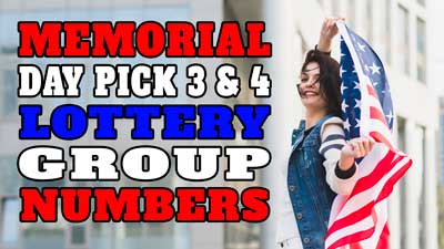Memorial Day Pick 3 And Pick 4 Lottery Group Numbers